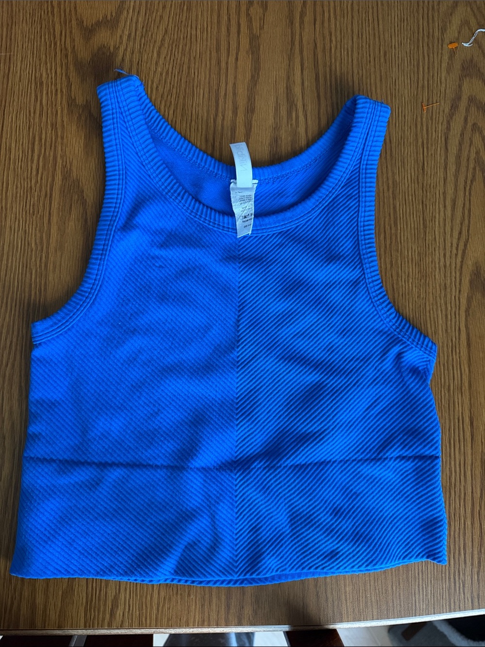 Nikibiki Bright Blue Ribbed Women’s Tank One Size (fits XS-L)